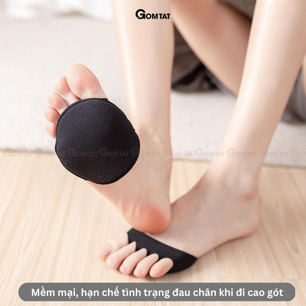 Tất vớ đi giày cao gót mũi chân GOMTAT loại xỏ ngón, miếng lót giày cao gót sợi cotton cao cấp - PO-MUICHAN-3010-1DOI