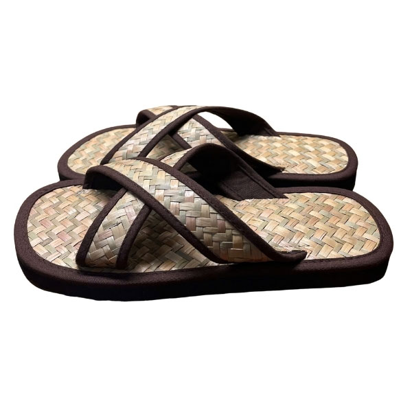 Dép cỏ bàng viền nâu Hương Quế – DCQ-101