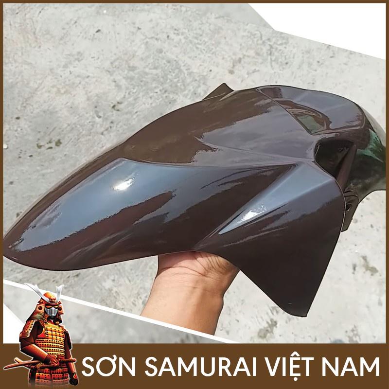 COMBO Sơn Samurai màu nâu hạt dẻ H391 gồm 3 chai đủ quy trình độ bền cao (Lót - Màu H391 - Bóng )