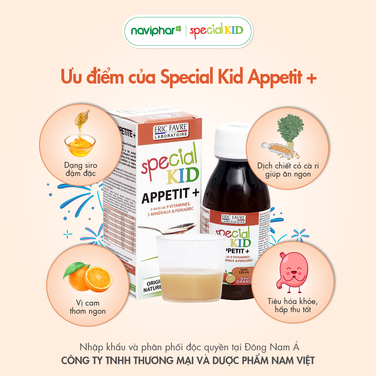 Hình ảnh TPBVSK Special Kid Appetit+ Bổ sung các loại Vitamin và Khoáng chất - Hỗ trợ tiêu hóa tốt, giúp bé ăn ngon miệng (125ml)[Siro – Nhập khẩu Pháp]
