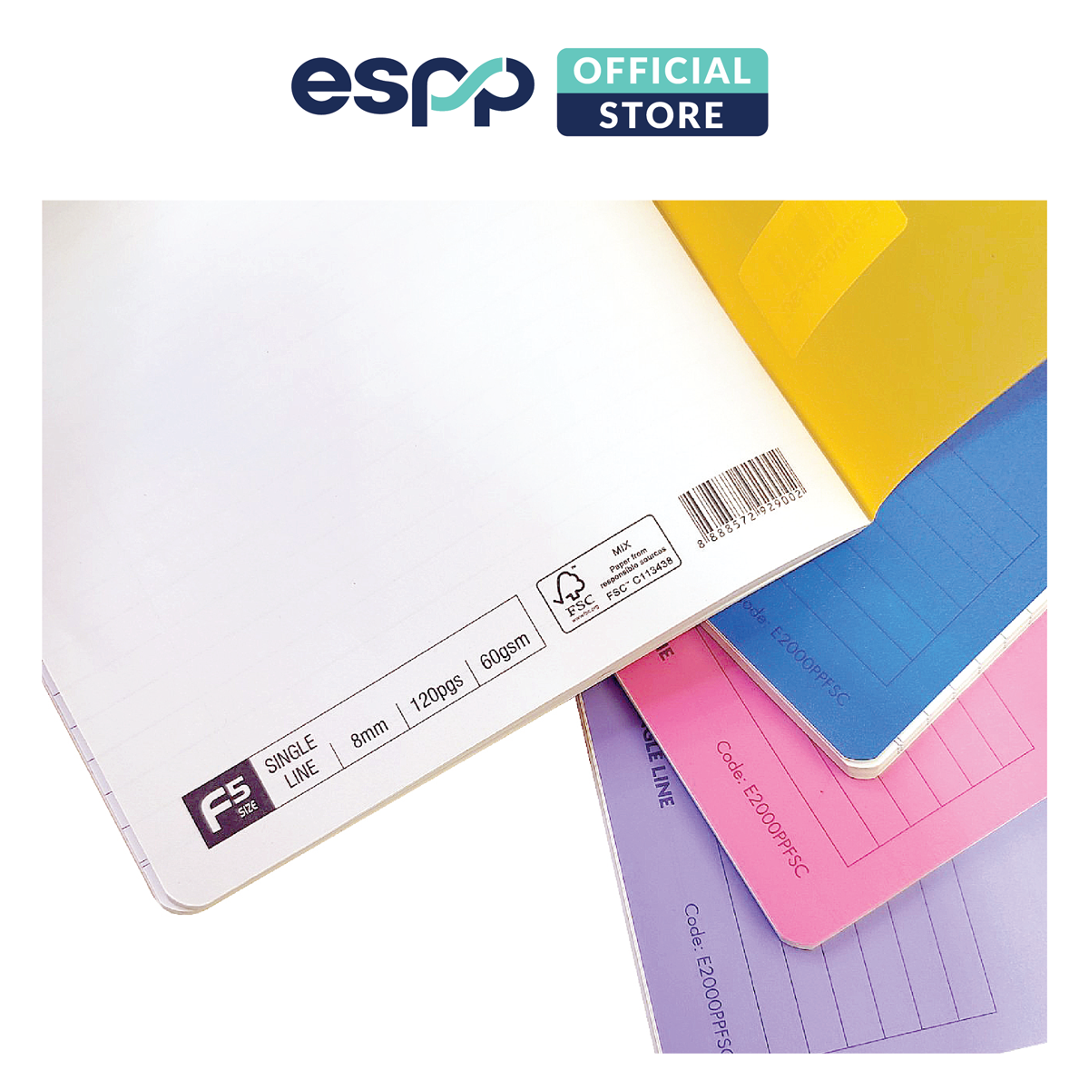 Tập ghi chép 16,5x21cm có kẻ dòng 60 tờ - ESPP