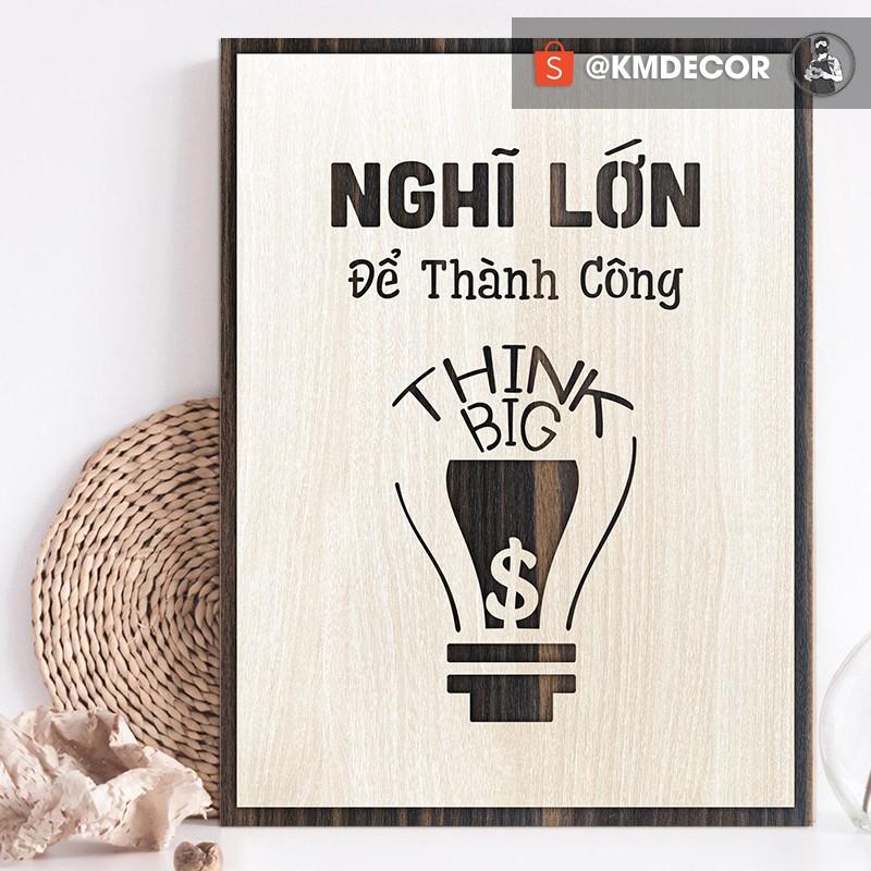 Mẫu tranh "nghĩ lớn để thành công" - Tranh tạo động lực treo tường trang trí văn phòng