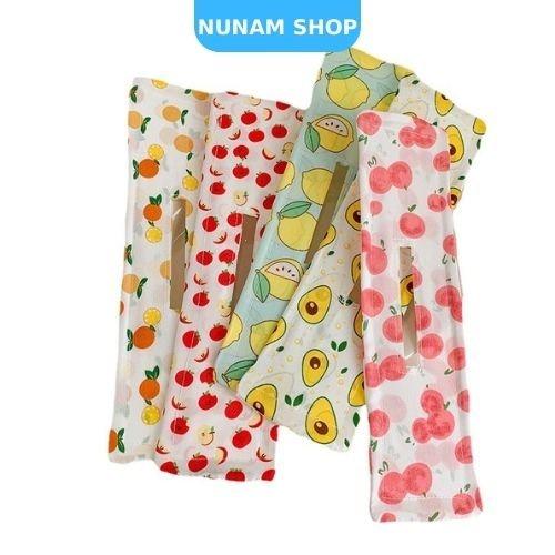 Dây bới tóc nơ tạo kiểu họa tiết trái cây và hoa siêu xinh cho mẹ và bé Nunam Shop