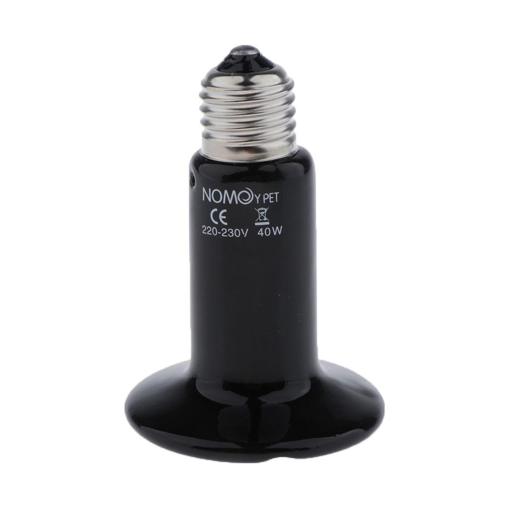 Reptile Infrared Heater Heat Lamp Terrarium Amphibian Screw in E27 Bulb 40W