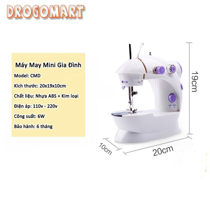 Máy Khâu Mini Gia Đình CMD-202A Tiện Dụng - Máy May Để Bàn + TẶNG KÈM HỘP KIM CHỈ 55 MÓN