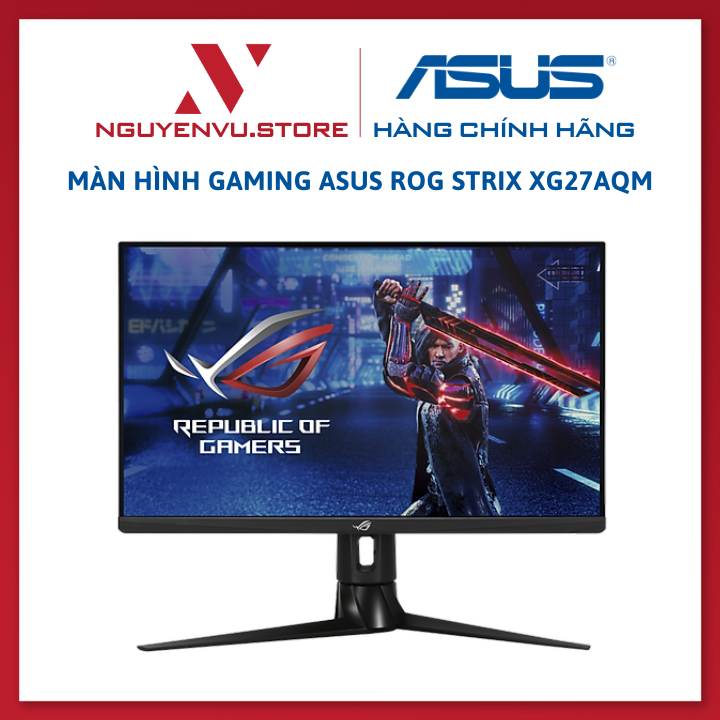 Màn hình chơi game Asus ROG Strix XG27AQM HDR – 27 inch WQHD (2560 x 1440), IPS nhanh, Có thể ép xung 270Hz (Trên 144Hz), 0,5ms (GTG), ELMB SYNC, Tương thích G-SYNC, DisplayHDR  400 - Hàng chính hãng