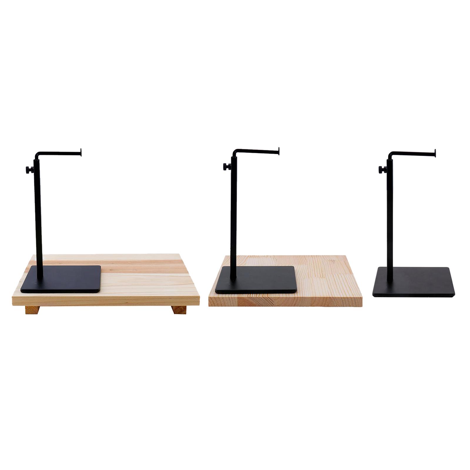 Clay Pipe Bracket Sculpture Scaffold Pottery Clay Stand Holder Rack Support with Wooden Board Base for DIY Pottery Ceramics Model Tool Supplies