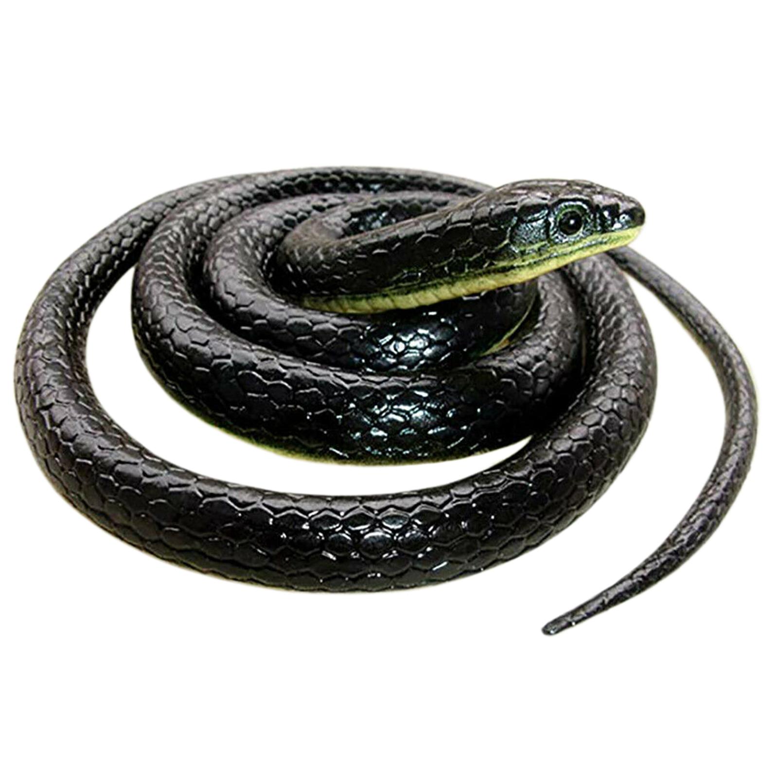 120cm Realistic Fake Simulation Rubber Snake Toys Garden Props 2Pcs