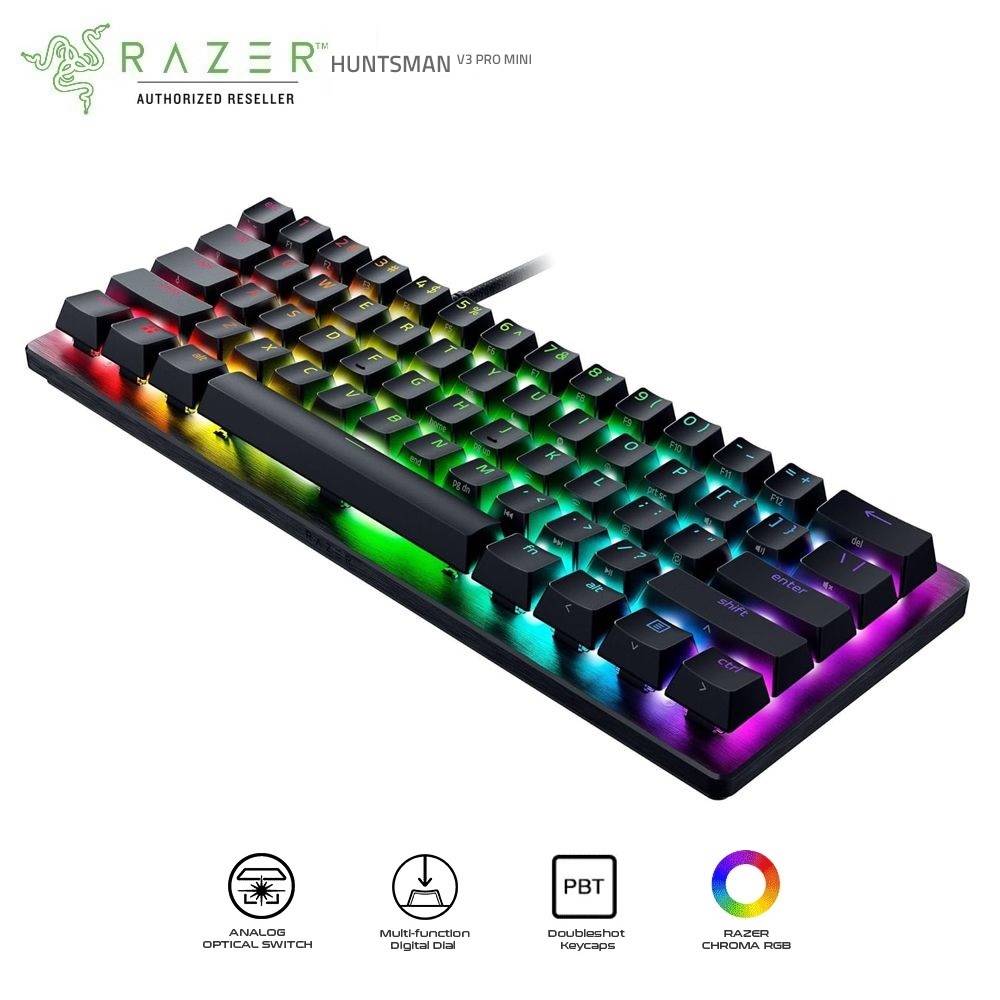 Bàn phím Razer Huntsman V3 Pro Mini - 60% Analog Optical Esports Keyboard_Mới, hàng chính hãng