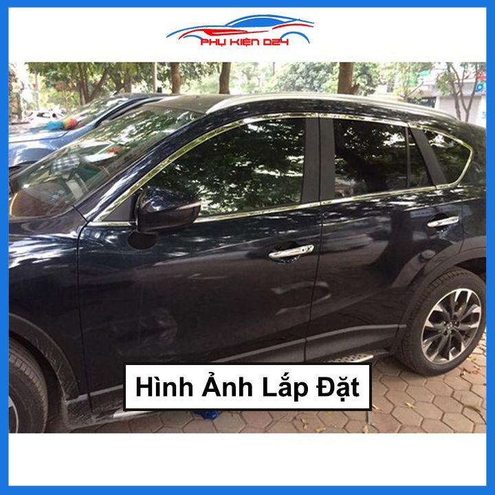 Bộ nẹp viền cong kính Inox Cho Mazda Cx5 2018-2022