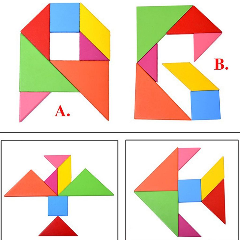 Bộ Xếp Hình Trí Uẩn TANGRAM Babo Đồ Chơi Thông Minh Bằng Gỗ Cho Bé