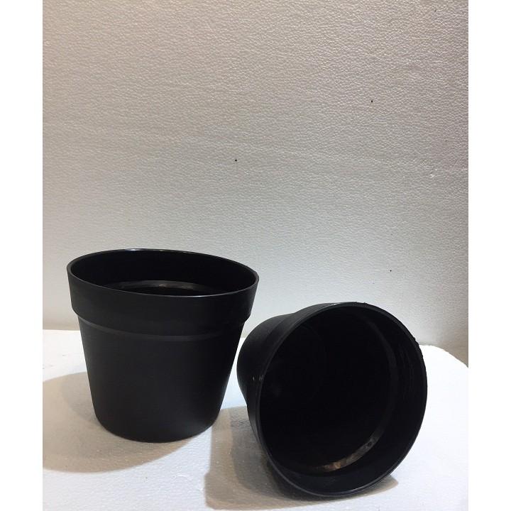 Chậu nhựa đen Lan Decor