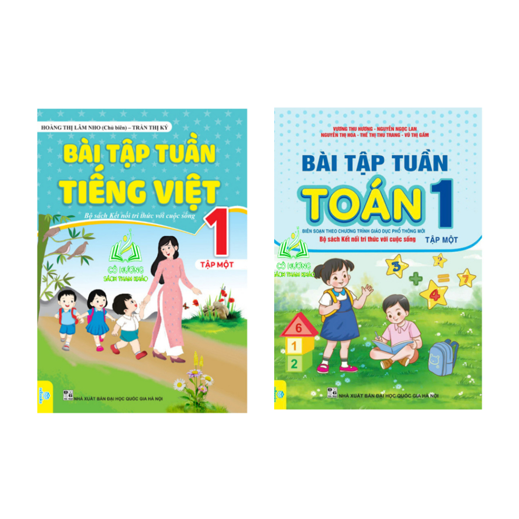 Sách - Combo Bài Tập Tuần Toán,Tiếng Việt lớp 1