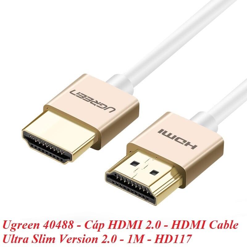 Ugreen UG40488HD117TK 1M màu Hồng Cáp tín hiệu HDMI chuẩn 2.0 sợi siêu nhỏ cao cấp - HÀNG CHÍNH HÃNG