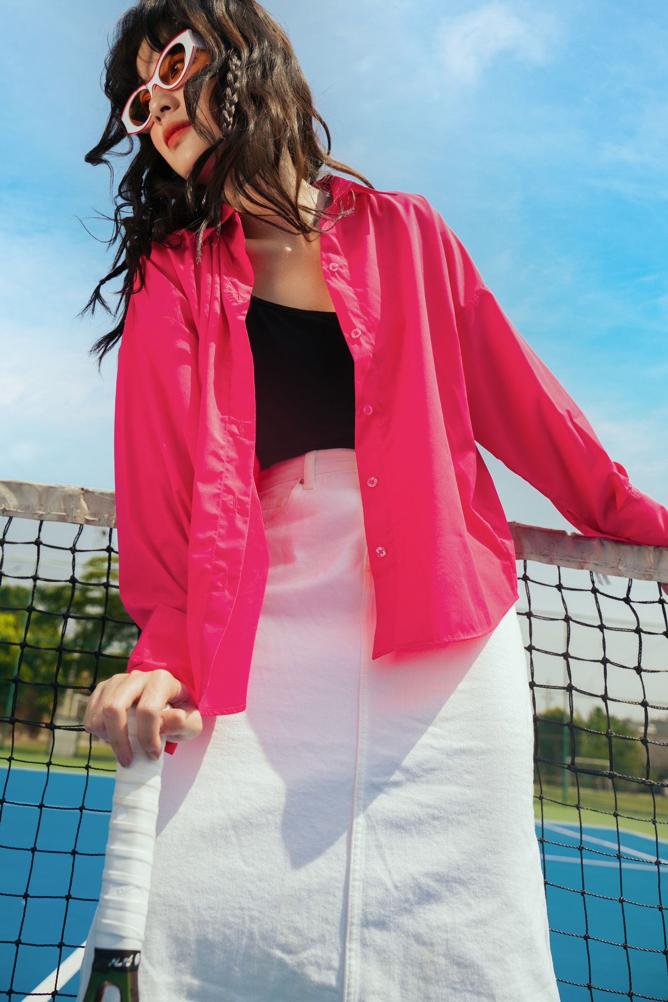 OLV - Áo Long Sleeve Shirt in Pink