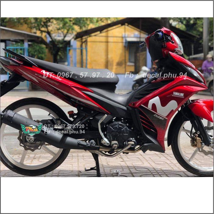 Tem Exciter 135 Movistar trắng đỏ