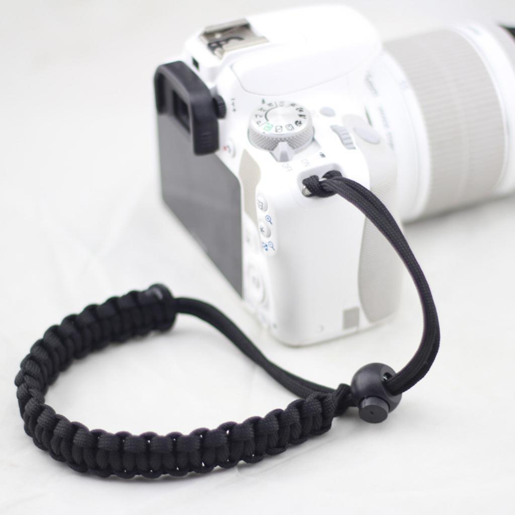 Black Parachute Cord Paracord Hand Wrist Strap Lanyard for Key
