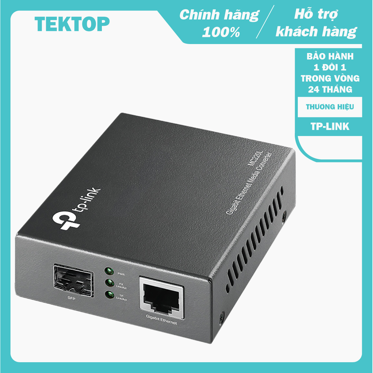 Bộ chuyển đổi quang điện TP-Link MC220L, được thiết kế để sử dụng với cáp quang đa, đơn chế độ - Hàng chính hãng