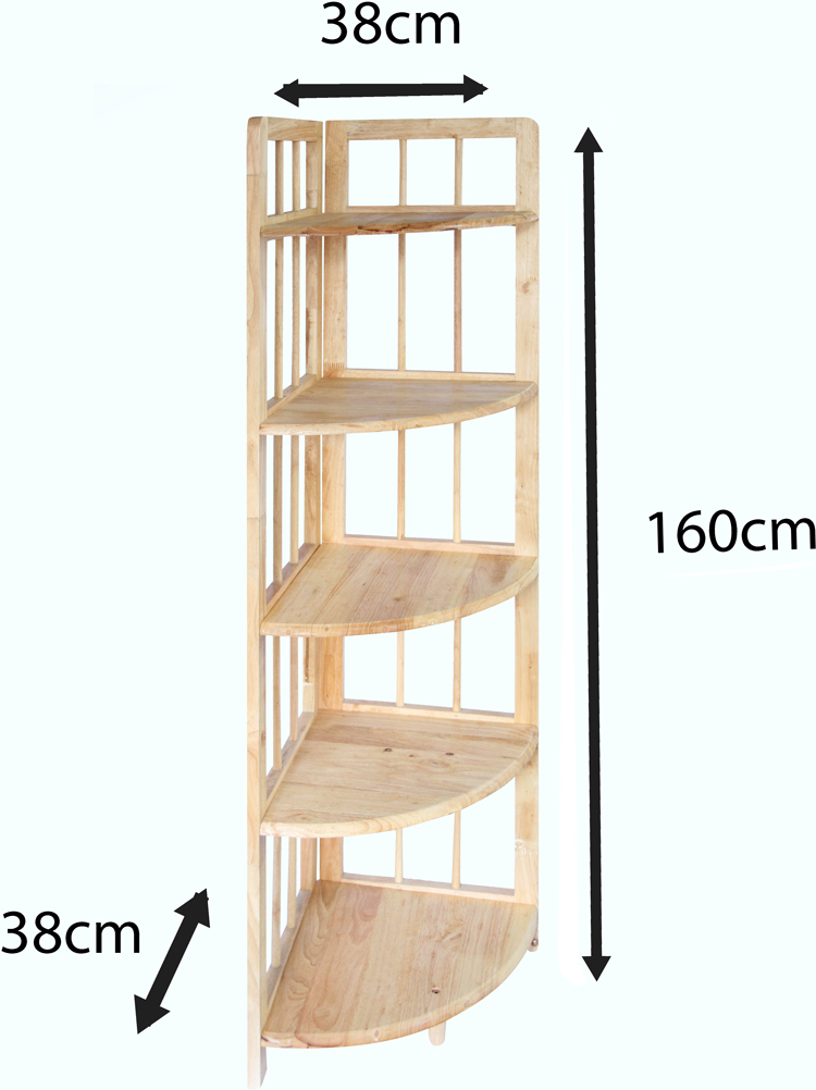 Kệ Góc Lớn 5 Tầng Phương Lâm - Màu Tự Nhiên