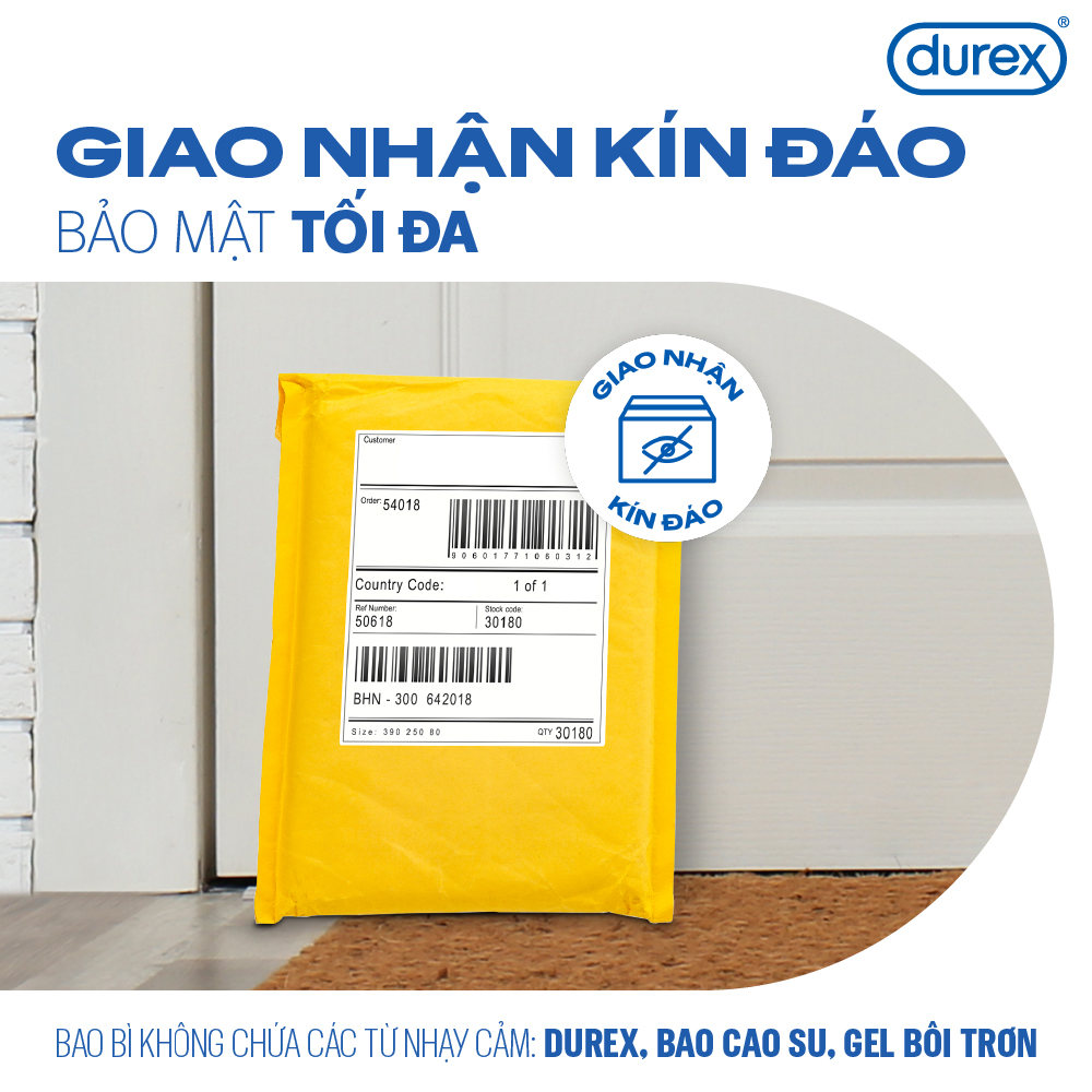 Combo 3 bao cao su Durex Pleasuremax gân gai tăng khoái cảm (size 56mm, 3 bao/hộp)