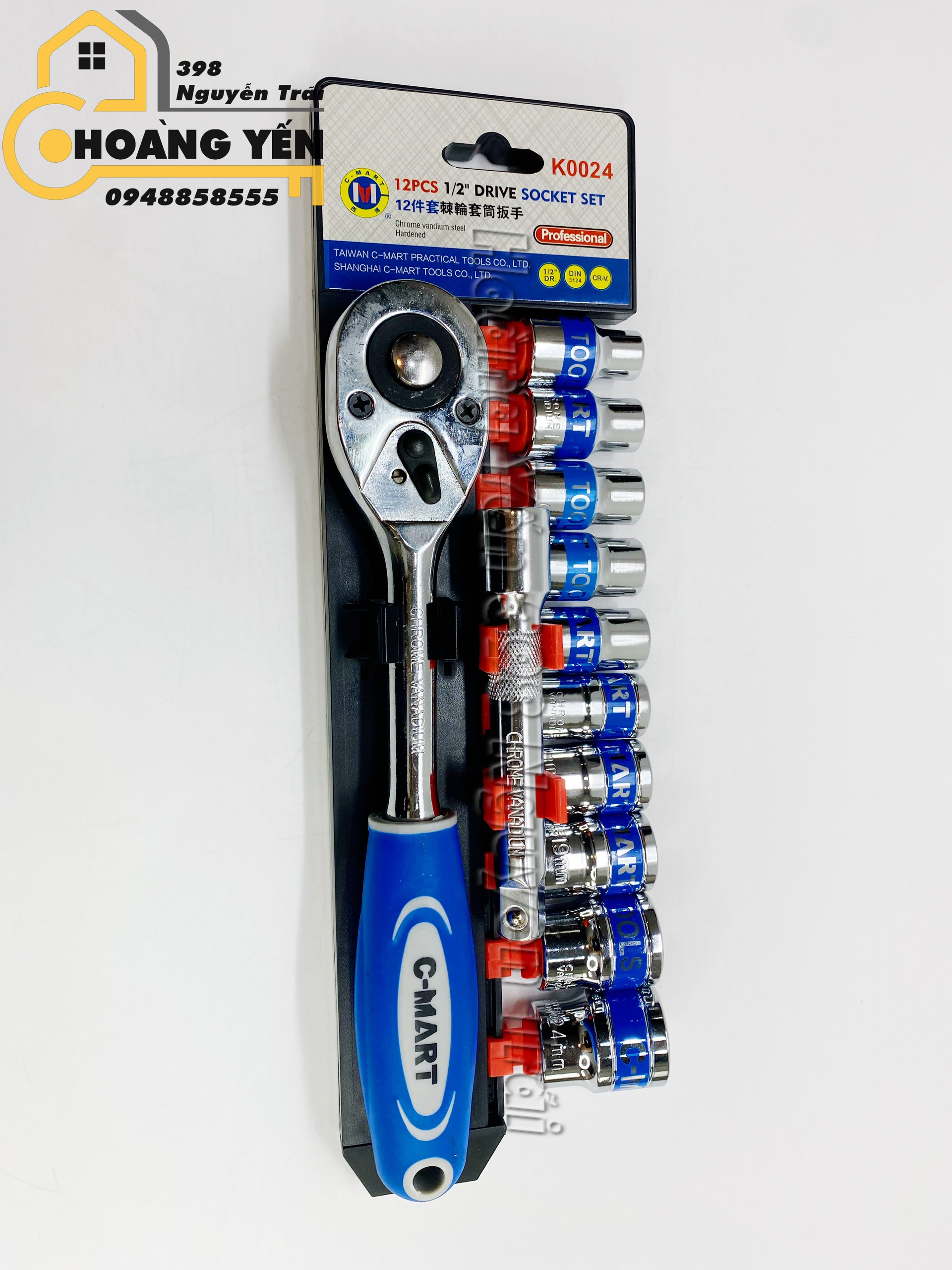 Bộ tuýp chính hãng C-MART K0024 1/2 12 chi tiết