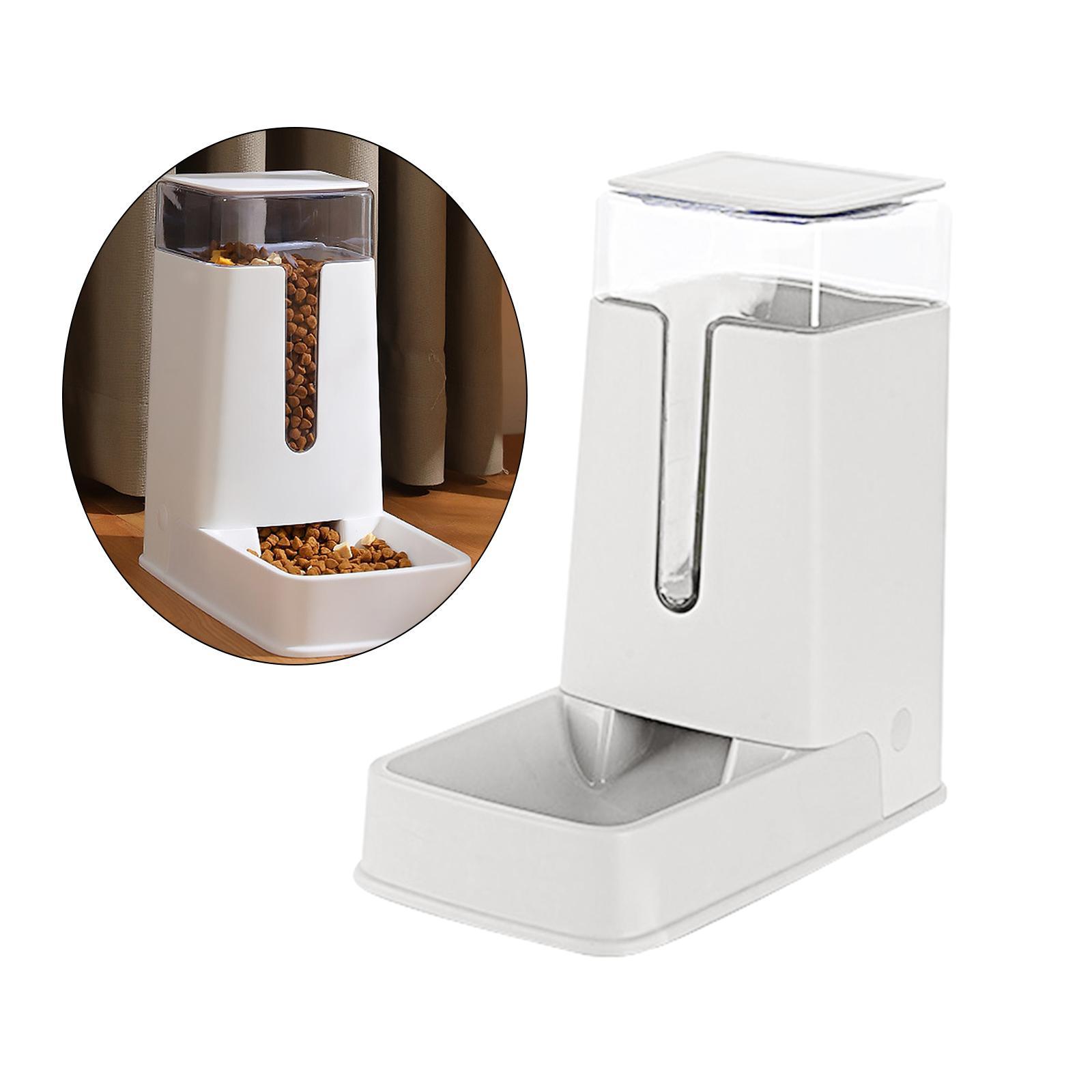 Pet Automatic Feeder Cat Dispenser Container for Cat Food Feeder White