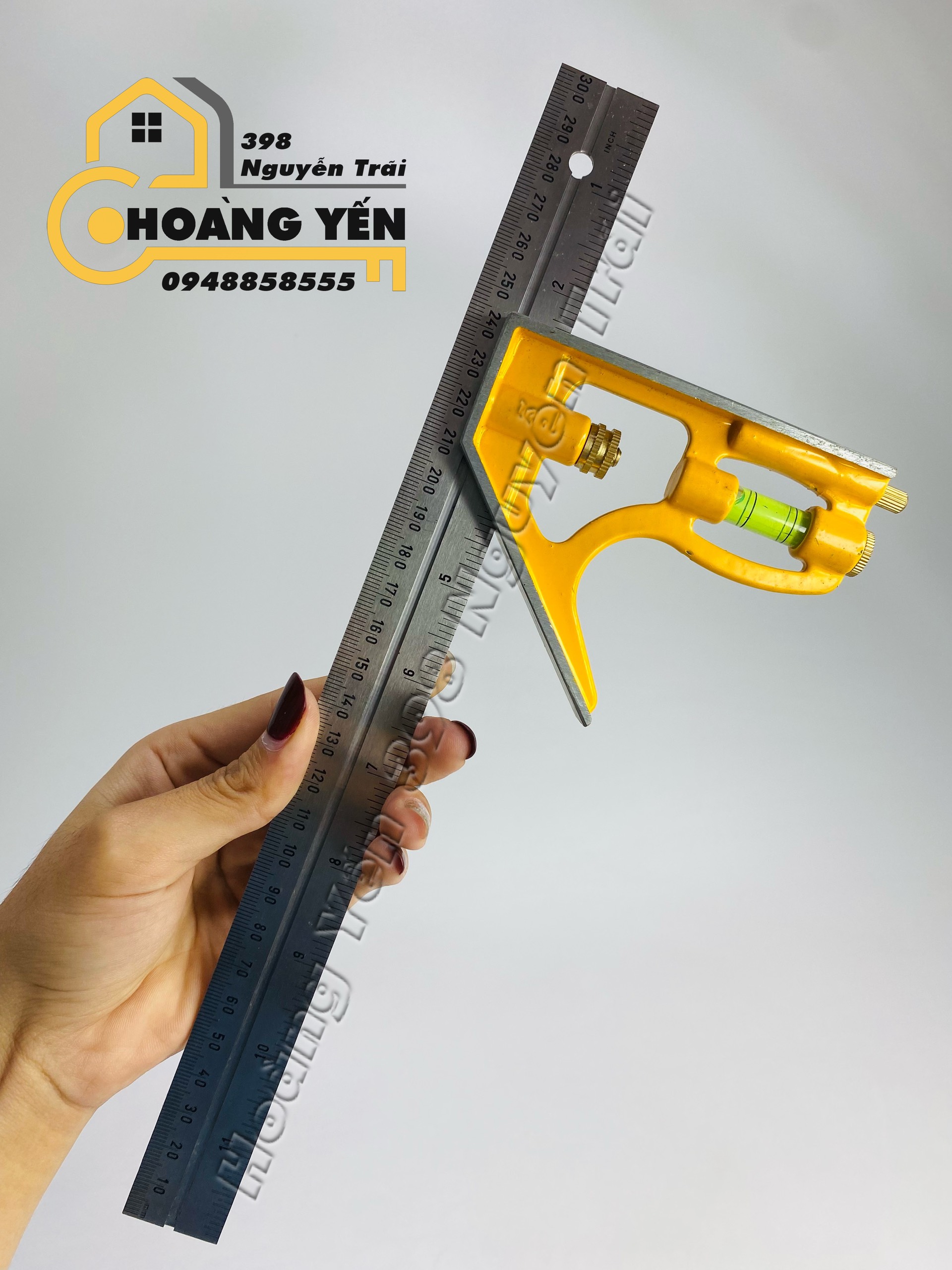 Thước Ke vuông đo góc có li vô Tolsen 35037 (300mm12''), Thước vuông thăng bằng, Thước thủy đo góc