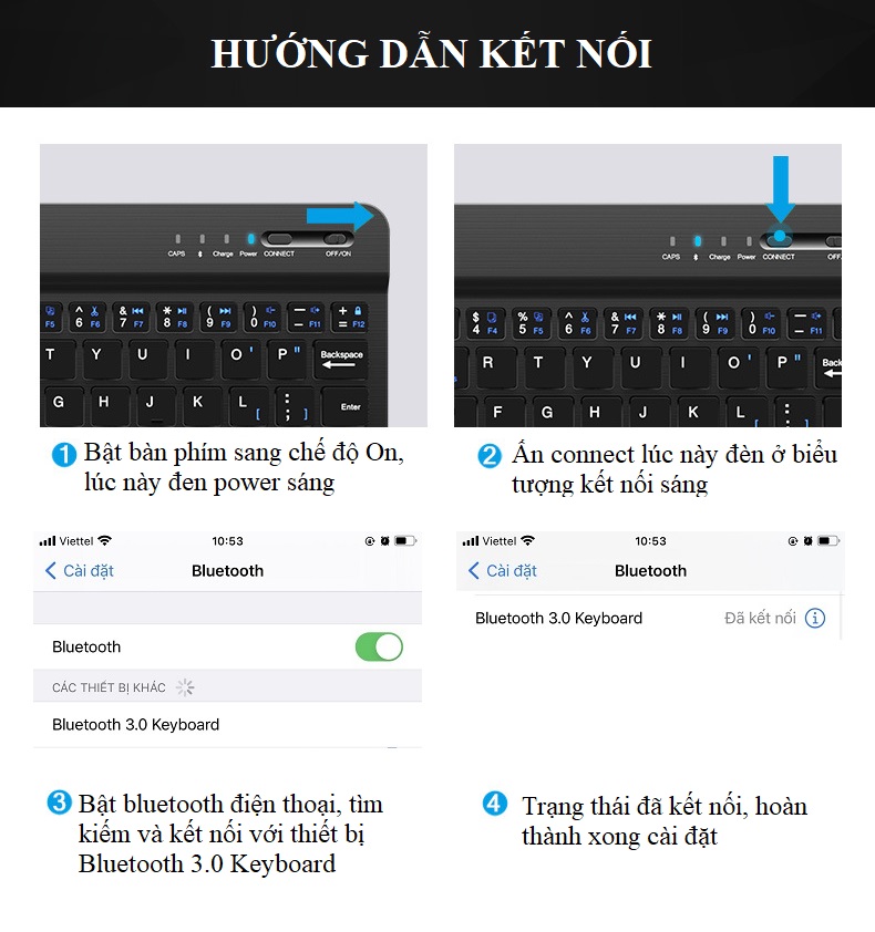 Bàn Phím Bluetooth Thiết Kế Nhỏ Gọn Tiện Lợi .F8S