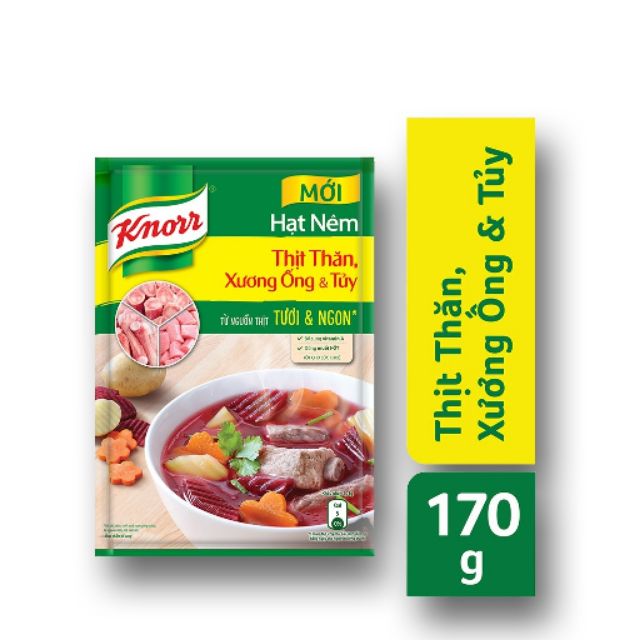 Hạt nêm Knorr  - Thịt thăng, xương ống &amp; tủy gói 170g