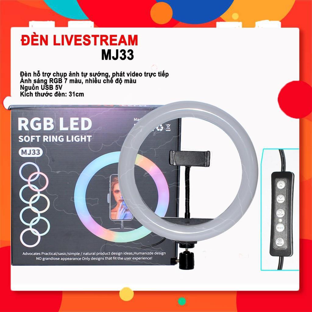 Đèn Livestream RGB LED Nhiều Màu Bán Hàng TIKTOK , Chụp Hình, Make Up Trang Điểm