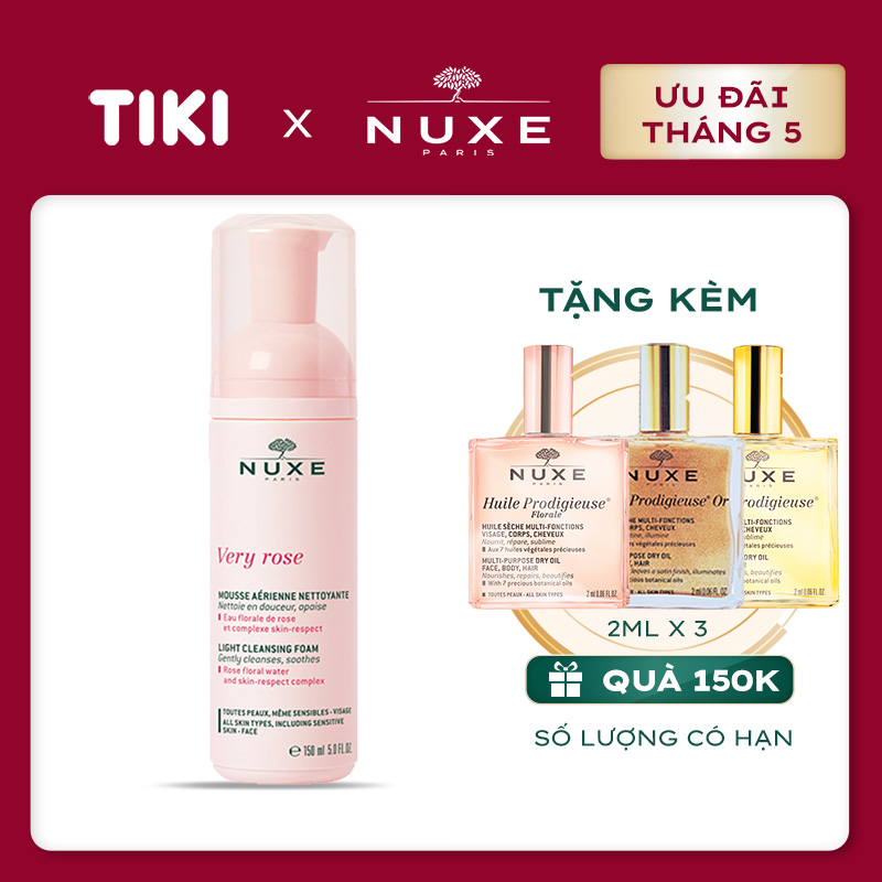 Sữa rửa mặt tạo bọt Nuxe Very Rose 150ml