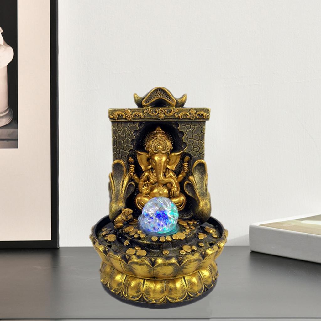 Resin Statues Tabletop Water Fountain for Relaxation Decoration