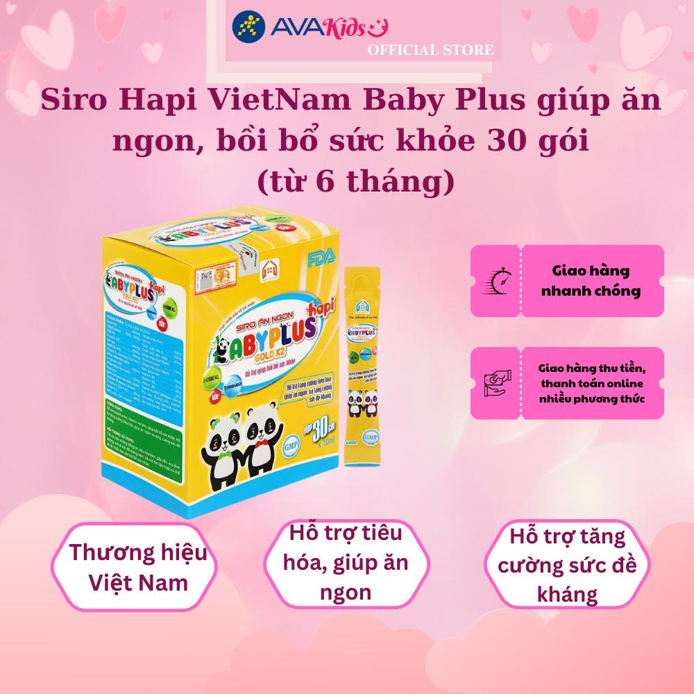 Siro Hapi VietNam Baby Plus giúp ăn ngon, bồi bổ sức khỏe 30 gói (từ 6 tháng)
