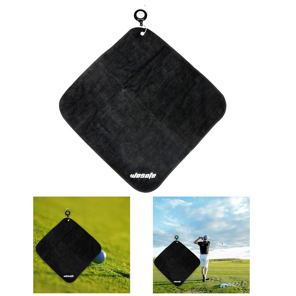 3-10pack 30x30cm Microfiber Golf Towel Sweat-absorbent Wiping Cloth Sports Black