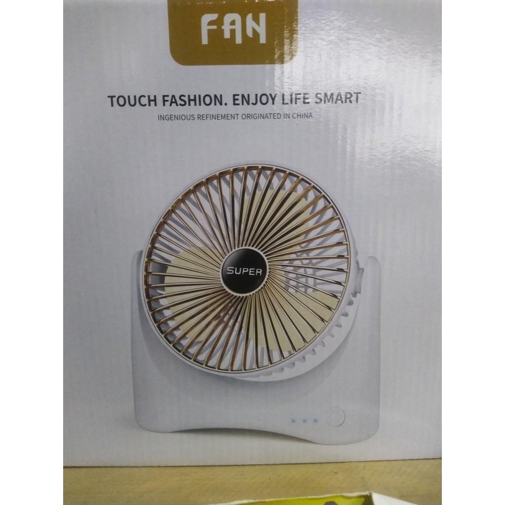 Quạt Tích Điện, Quạt Để Bàn Sạc Tích Điện Super Fan, Quạt để bàn mini 3 Chế Độ Mát