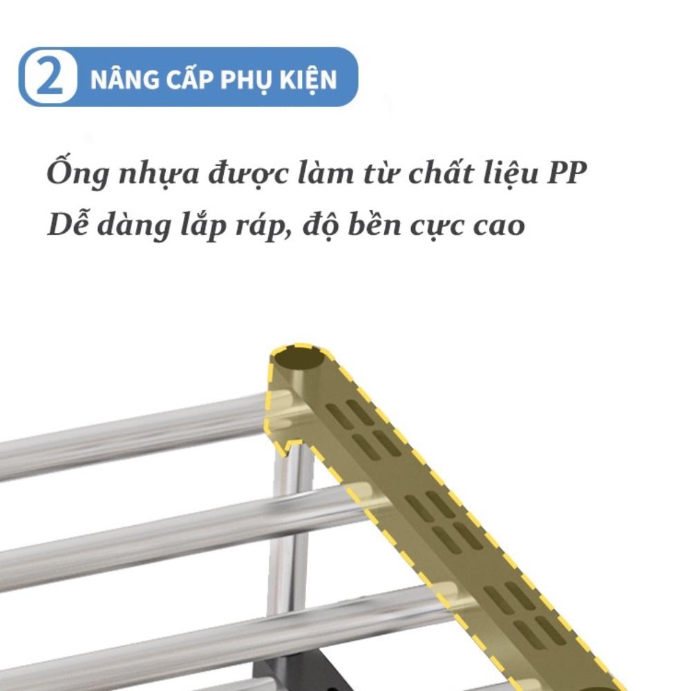 Kệ để giày dép 5 tầng lắp ghép chất liệu inox cao cấp, giá để giày dép, đồ đạc có thể tháo rời, hàng loại 1 chắc chắn