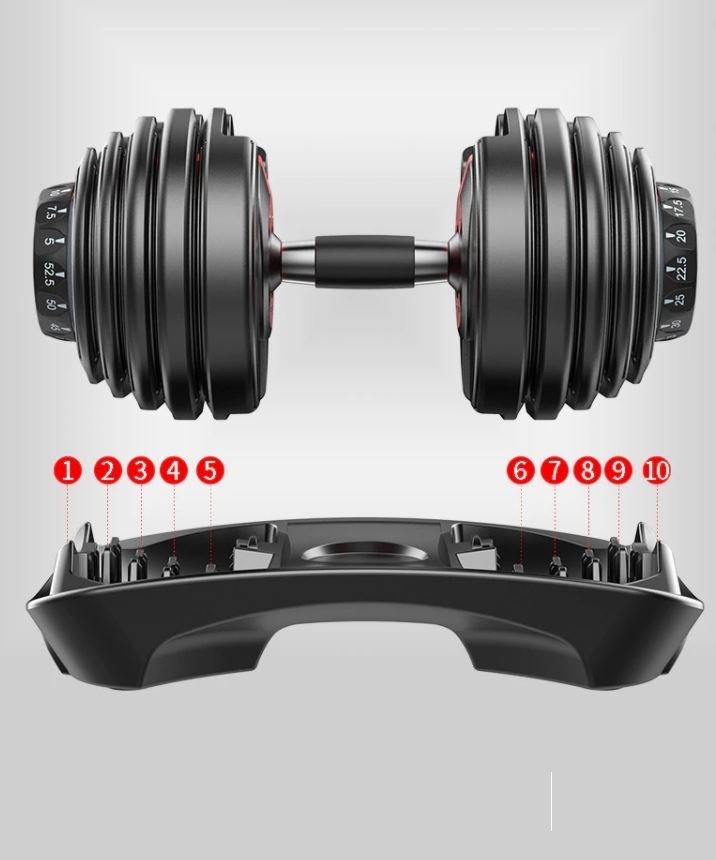Một Bộ 2 Tạ Tay 48kg ,mỗi bên 24kg Điều Chỉnh Khóa Số Tự Động Loại Cao Cấp Có Khay đựng