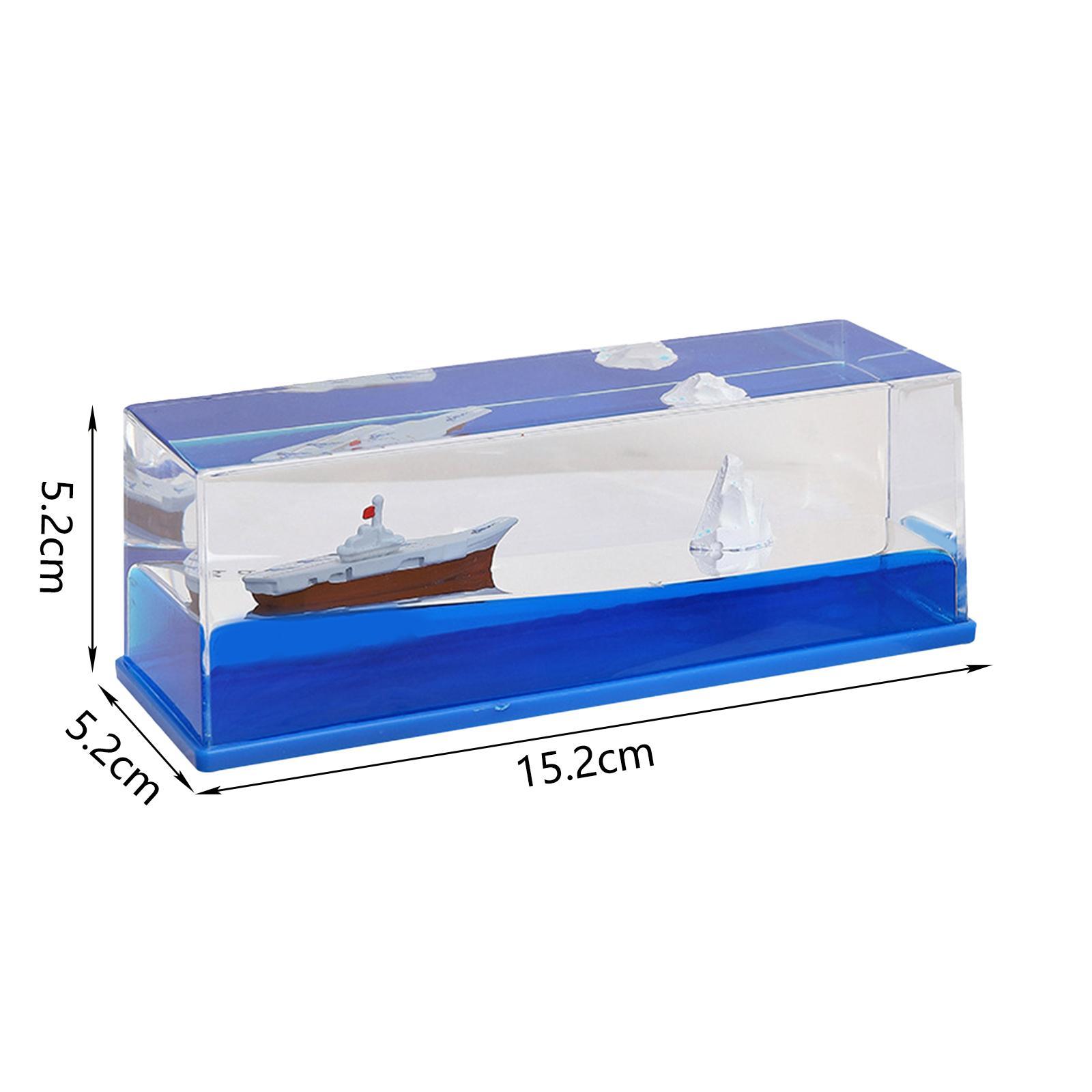 Creative Ship Fluid Drifting Bottle for Living Room Decor Birthday Gift