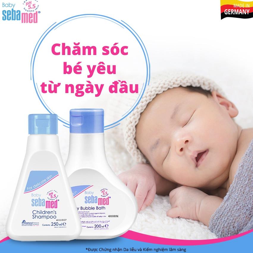 Dầu gội dịu nhẹ không cay mắt cho bé Sebamed Baby Children's Shampoo pH5.5 150ml