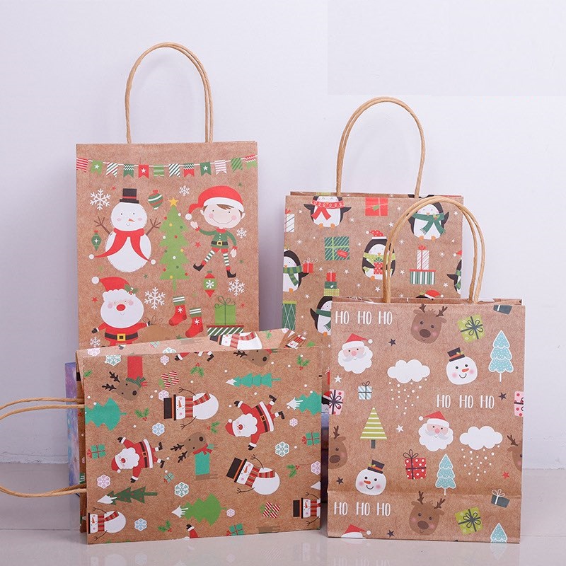 Túi giấy đựng quà giáng sinh Noel, quà tặng, gói quà