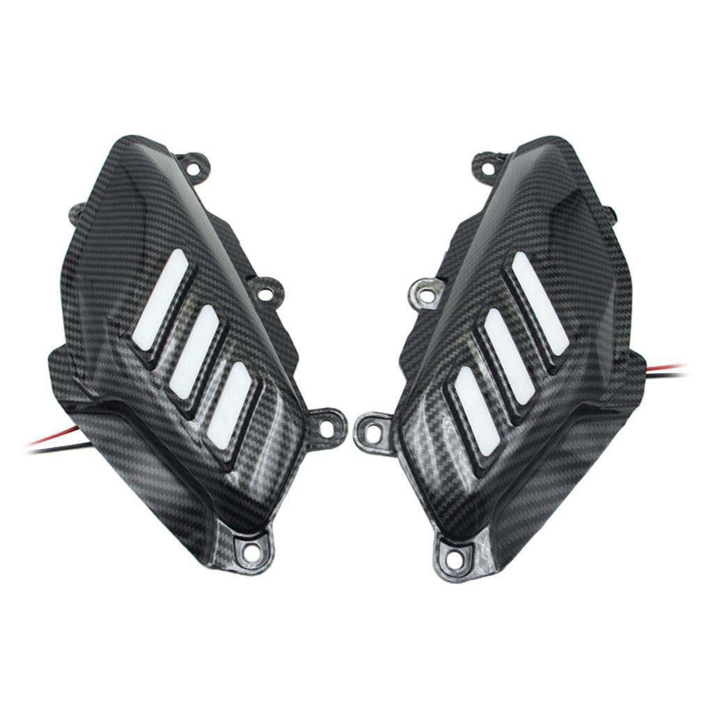 Motorcycle Rear Side Grille Guard Cover with LED For 155