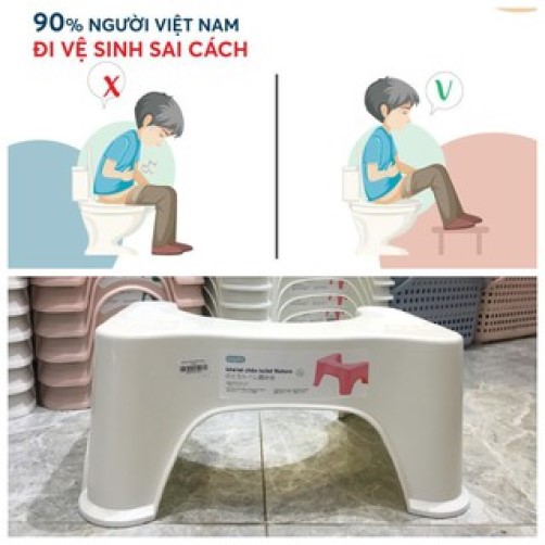 Ghế Kê Chân Toilet, Ghế Kê Chân Bồn Cầu, Ghế Kê Chân Cho Trẻ Để Chân Khi Đi Vệ Sinh Chống Táo Bón Notoro Nhật Bản - Chính Hãng ( Tặng kèm khăn lau tay pakasa)