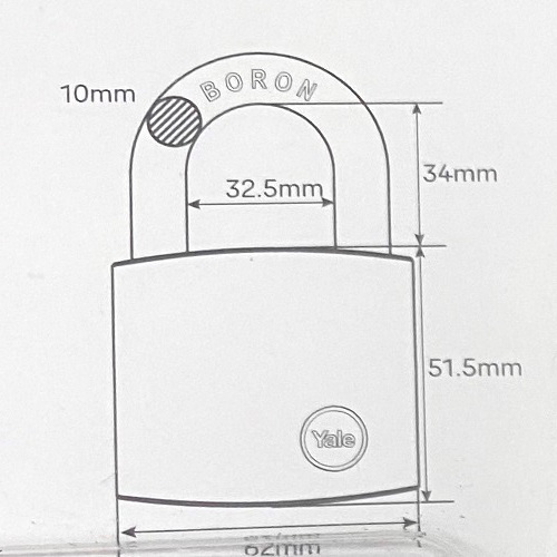 Ổ khóa bấm Yale Y120/60/135/1/5 size 60mm- loại khoá chống trộm, chống cắt cao cấp của Mỹ