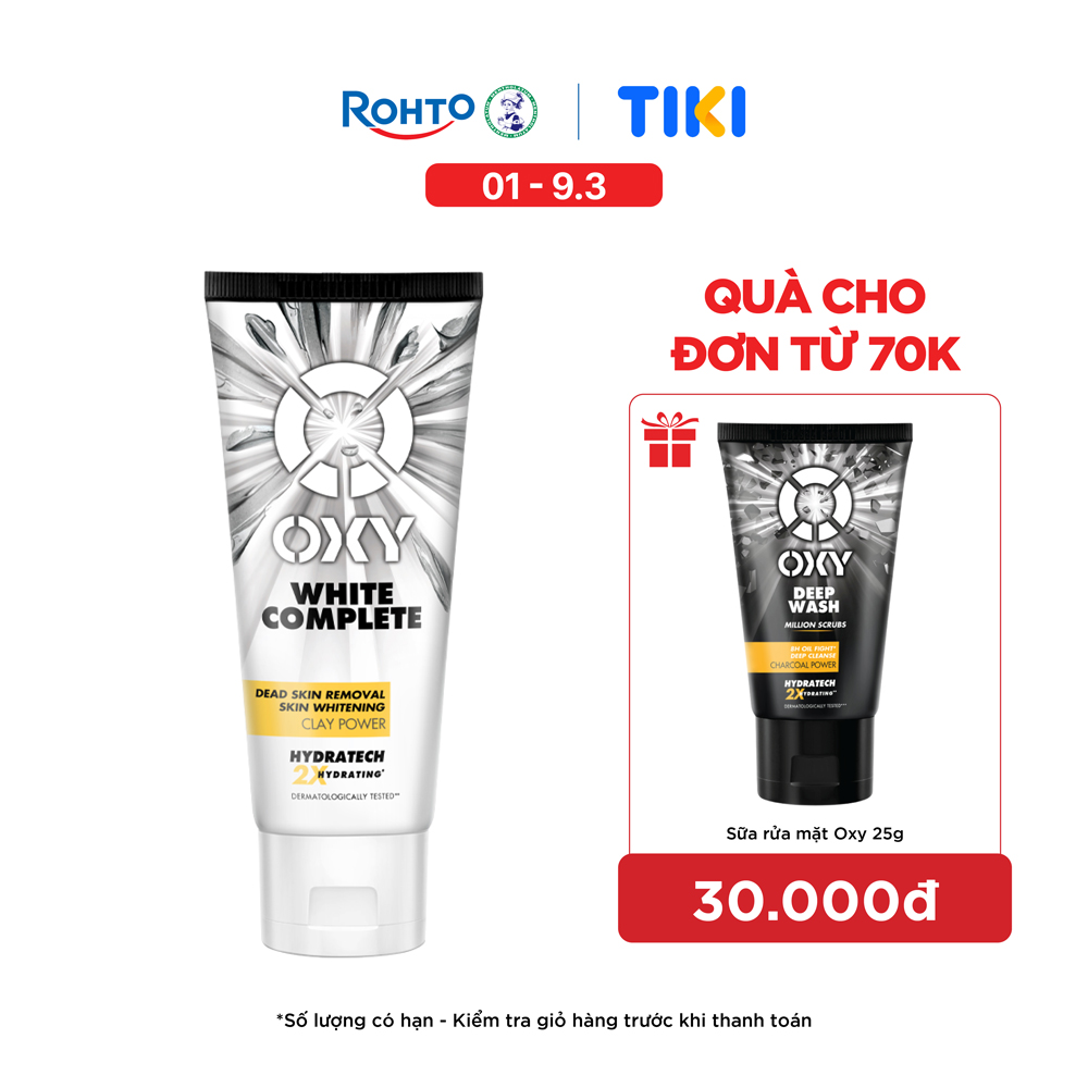 Kem Rửa Mặt Tút Sáng Từ Đất Sét Trắng Oxy White Complete (100g)