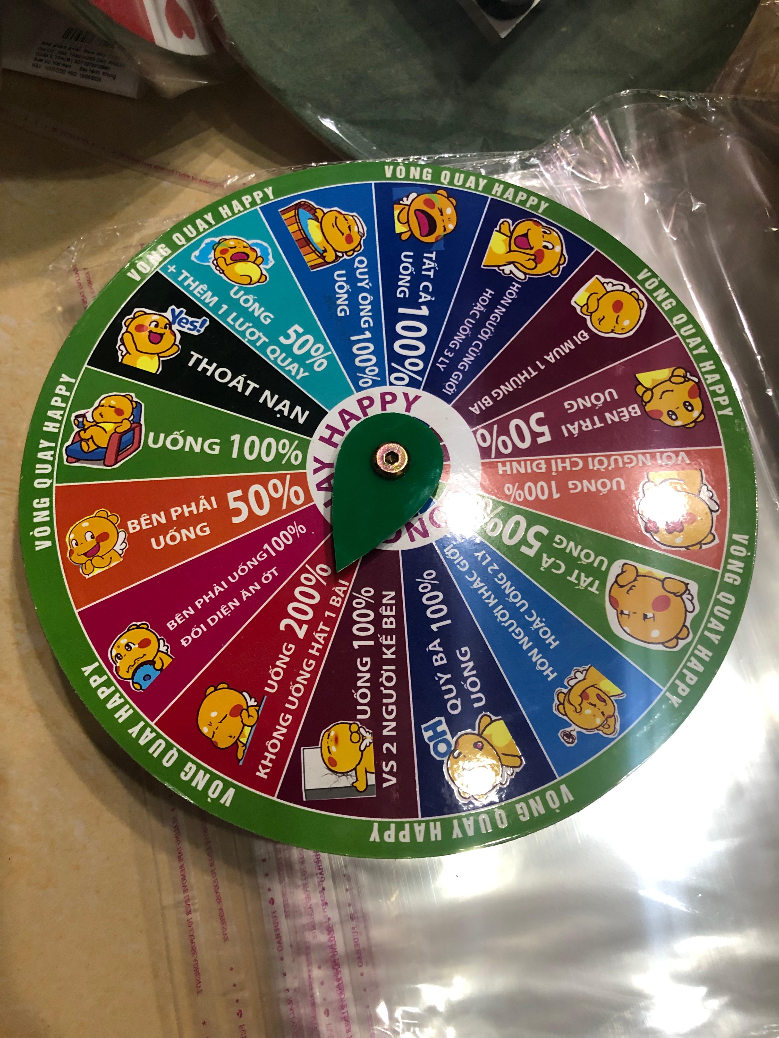 Vòng quay ăn nhậu happy, Vòng quay vui chơi ăn nhậu uống bia dành cho các buổi tiệc tùng cực vui nhộn