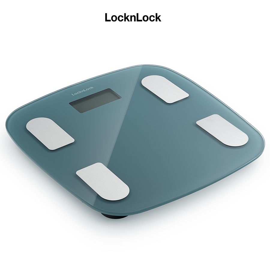 Cân sức khỏe điện tử LocknLock có app theo dõi chỉ số sức khỏe, 180kg