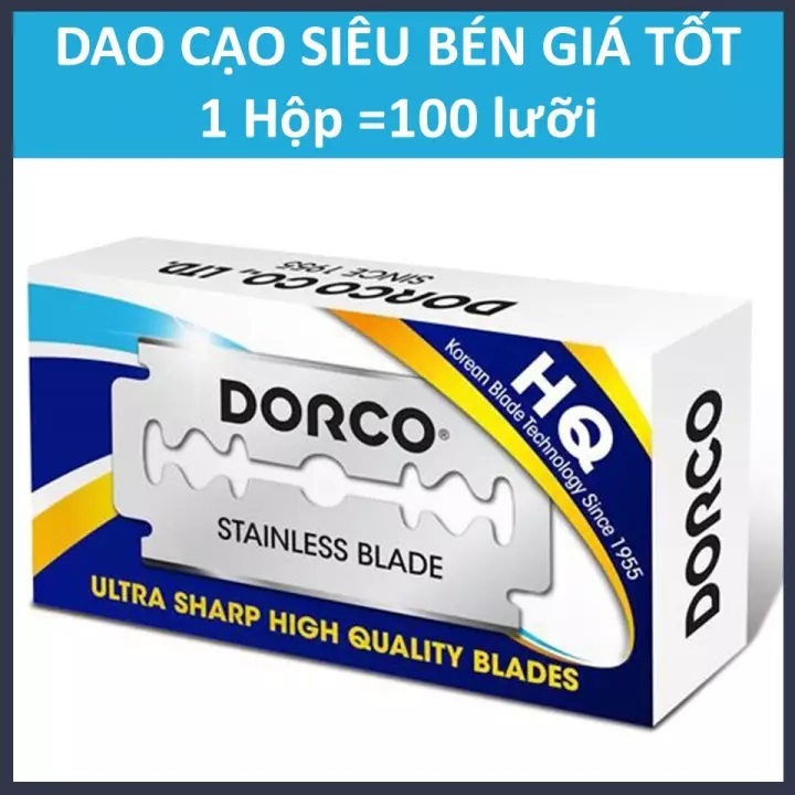 Sỉ 10 vỉ 1000 Lưỡi Dao cạo Dorco ST-300 chính hãng (1vỉ =10 hộp, 10chiec/ hộp)