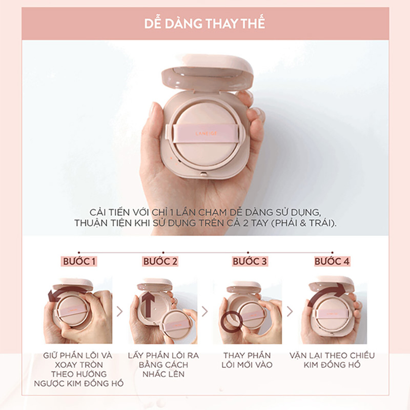 Phấn Nước Trang Điểm Dưỡng Ẩm Thế Hệ Mới Cho Lớp Nền Bóng Khỏe Laneige Neo Cushion Glow 15g