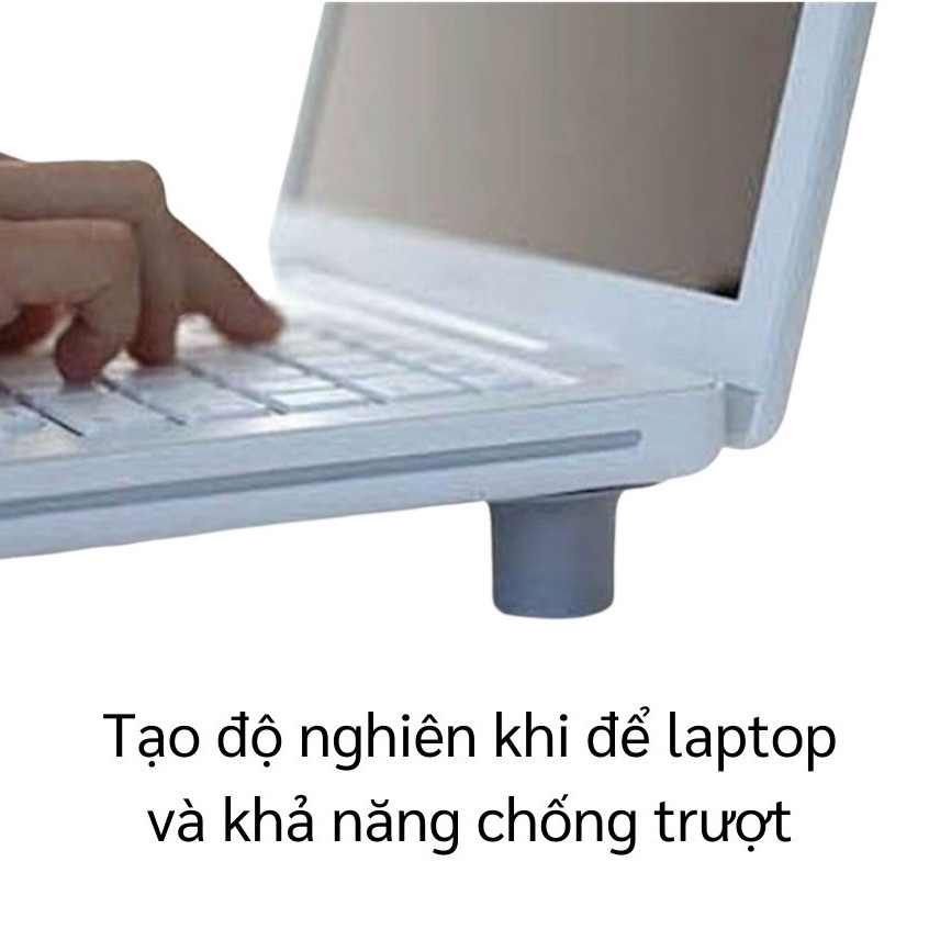 Combo vĩ 4 chân đế tản nhiệt cho laptop ,giảm độ nóng khi vận hành máy , chịu nhiệt , tạo độ nghiêng chống trơn trượt ,giúp thoáng khí ,hỗ trợ tản nhiệt đều , kéo dài tuổi thọ pin thiết kế nhỏ gọn , dễ mang theo 