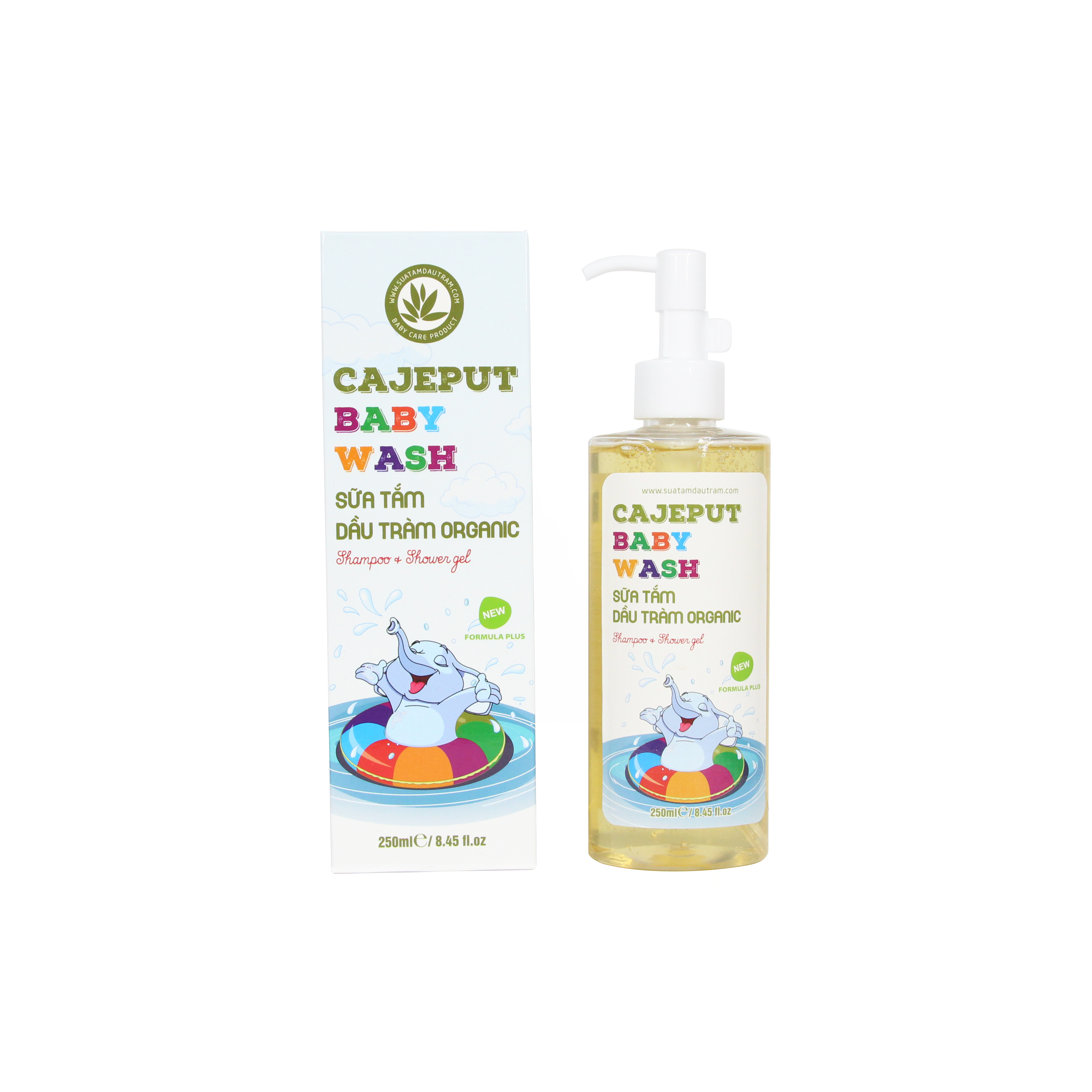 Sữa Tắm Gội Dầu Tràm toàn thân cho BÉ hữu cơ Cajeput Baby Wash (250ml) | Phù hợp cho tất cả loại da | 100% Organic